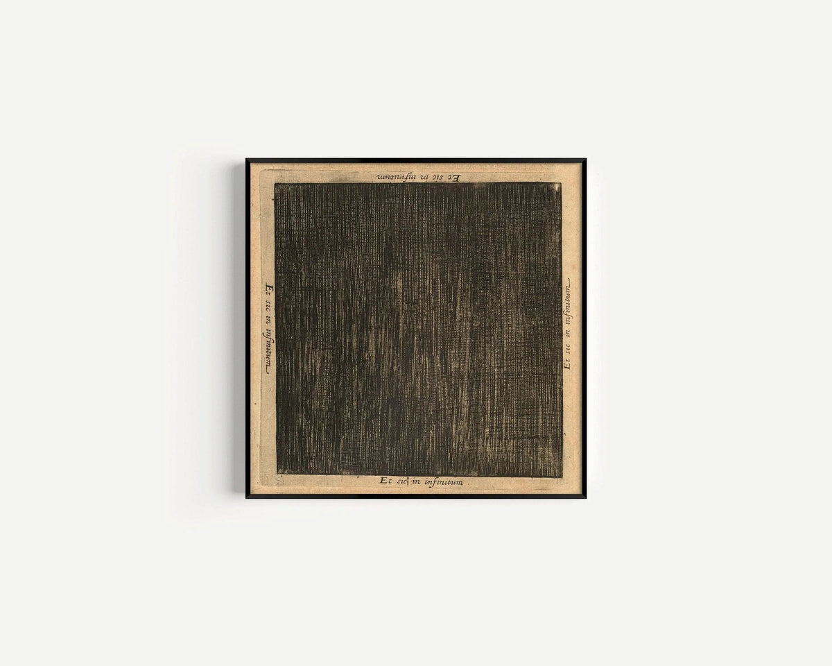 Robert Fludd Esoteric Art Print - And so on to Infinity - Monochrome Beige Giclee (1x1)