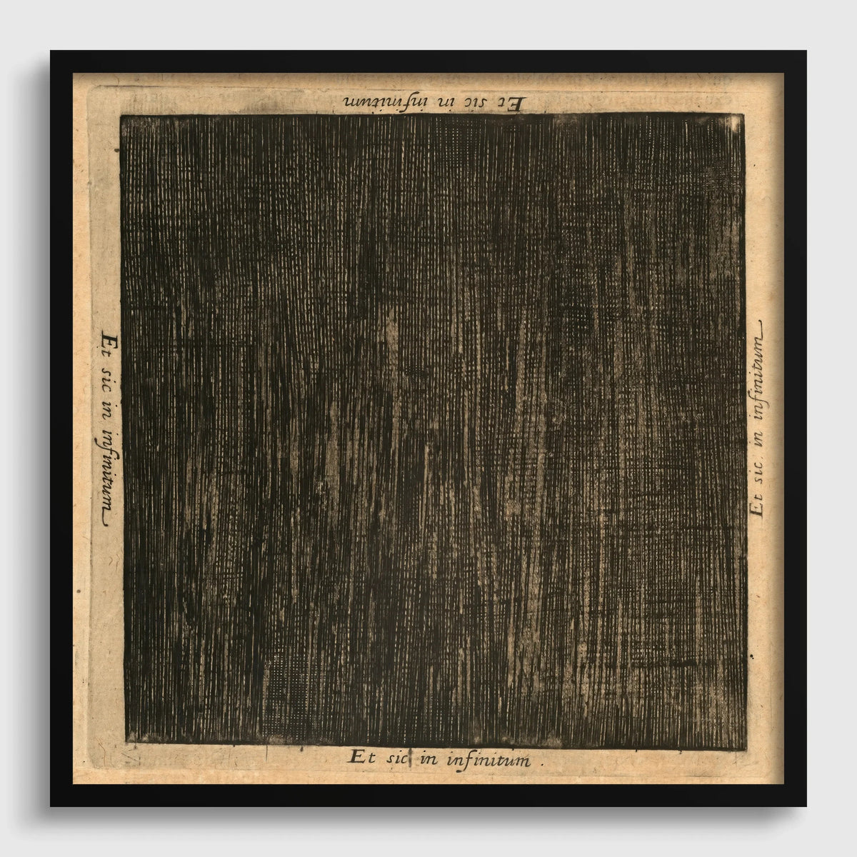 Robert Fludd Esoteric Art Print - And so on to Infinity - Monochrome Beige Giclee (1x1)