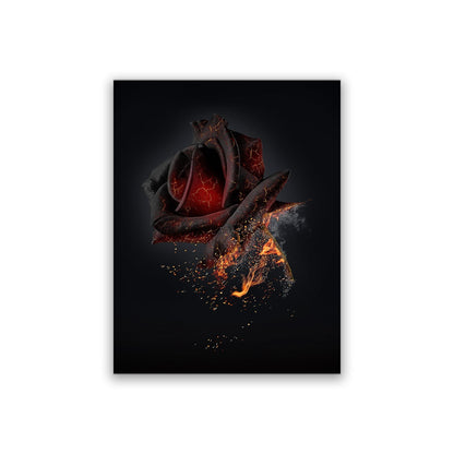 Impression sur toile - Rose ardente - Décoration murale