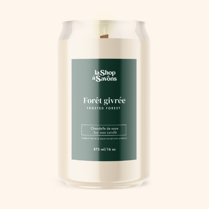 Chandelle de soya 16 oz - Forêt givrée