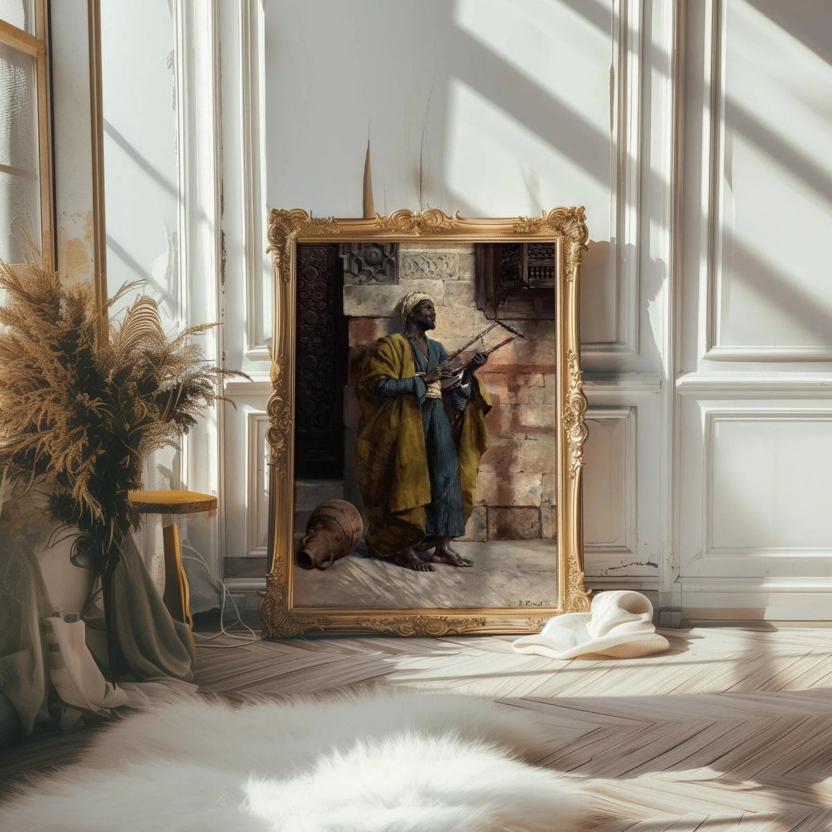 Rudolf Ernst - Le Musicien | Art Orientaliste (disponible encadré à la main ou non encadré)