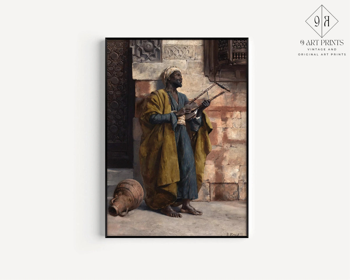 Rudolf Ernst - Le Musicien | Art Orientaliste (disponible encadré à la main ou non encadré)