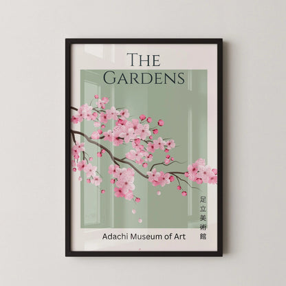 Gravure d'art du musée Sakura Cherry Blossom : Vert émeraude