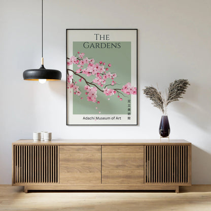 Gravure d'art du musée Sakura Cherry Blossom : Vert émeraude
