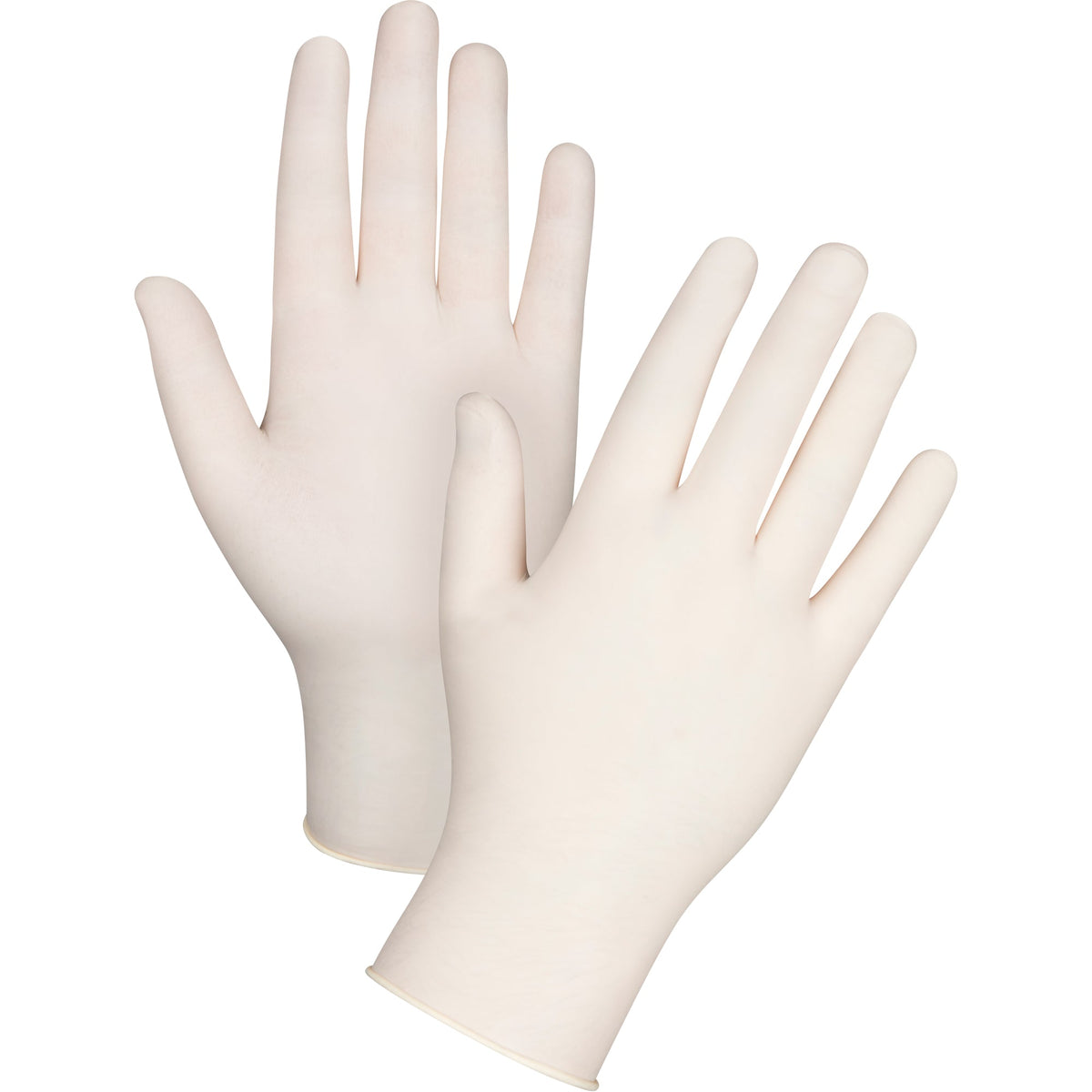 Gants d'examen de qualité supérieure pour peaux sensibles, Grande taille, Latex, 4 mil, Sans poudre, Naturel