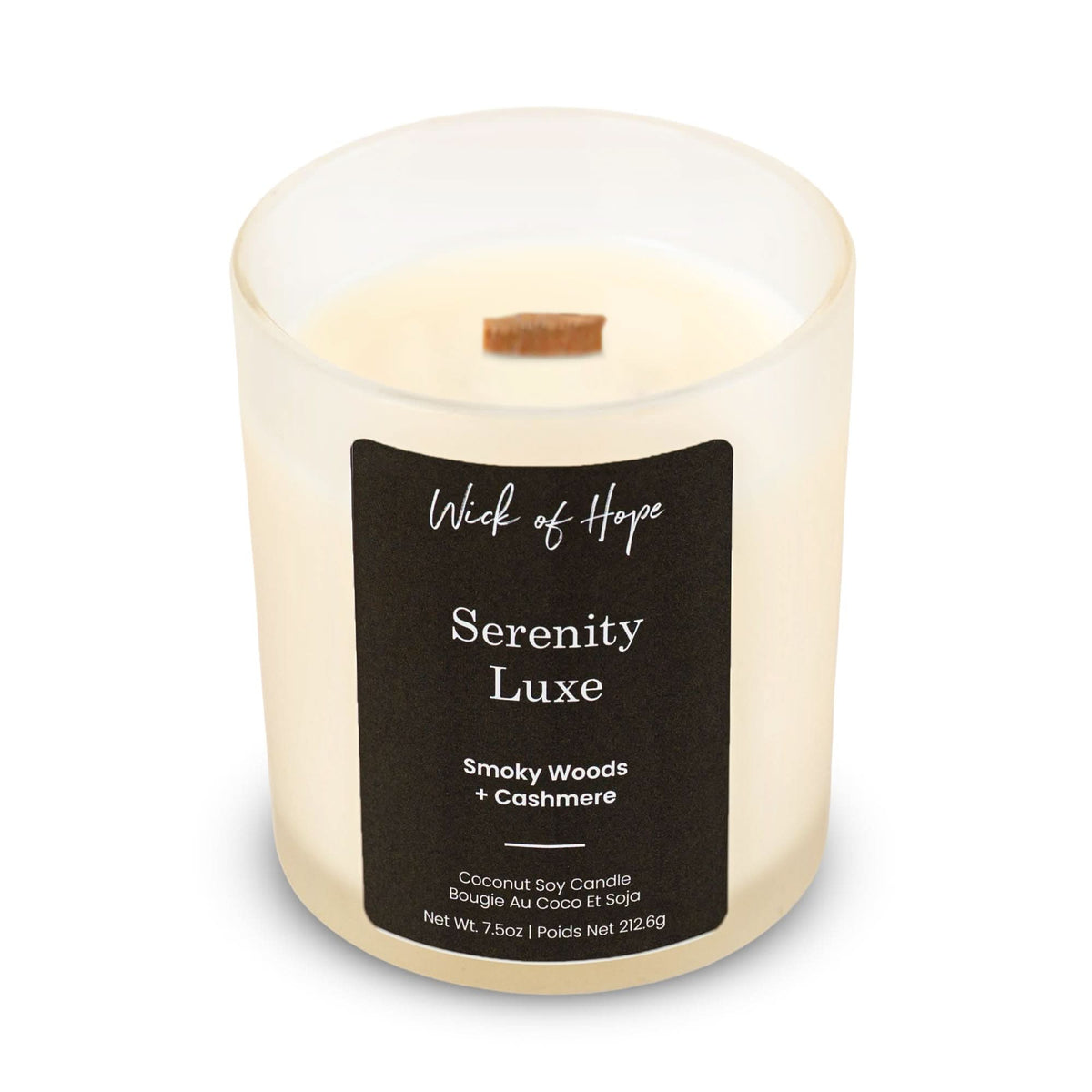 Bougie Sérénité Luxe | Bois Fumé + Cachemire