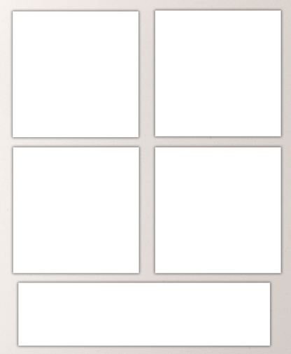 5-Custom Canvas Set – Includes Four 8×8" Prints & One 4×16" Accent