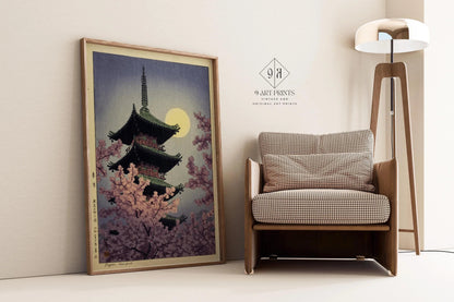 Shiro Kasamatsu Ueno Park Giclee Print: Vintage Japanese Woodblock Art