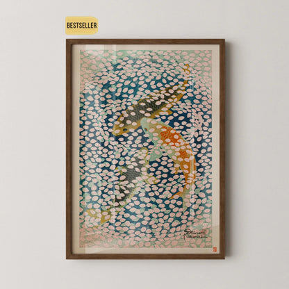 Shiro Kasamatsu - Estampe Giclée "Vague de Pétales" : Art de l'Estampe Japonaise Vintage