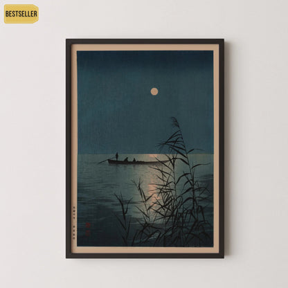 Shoda Koho Moonlit Sea Giclee Print: Vintage Japanese Ukiyo-e Art