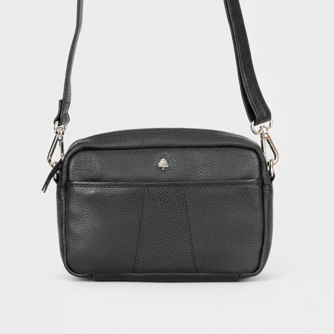 Greenwood Leather Mini Crossbody Bag. Premium Full-Grain Pebbled Leather Handbag