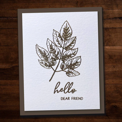 Sketchy Floral - Tampons Transparents "Hello" 10x15cm 19075