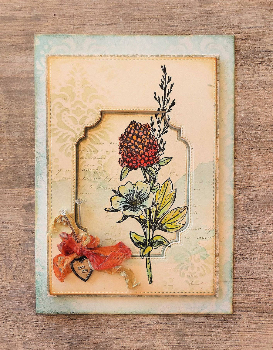Sketchy Floral - Tampons Transparents "Hello" 10x15cm 19075