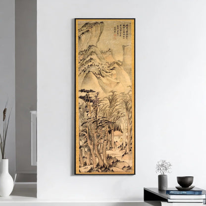 Autumn Woods Giclee Print: Wang Jianzhang Chinese Sepia Artwork
