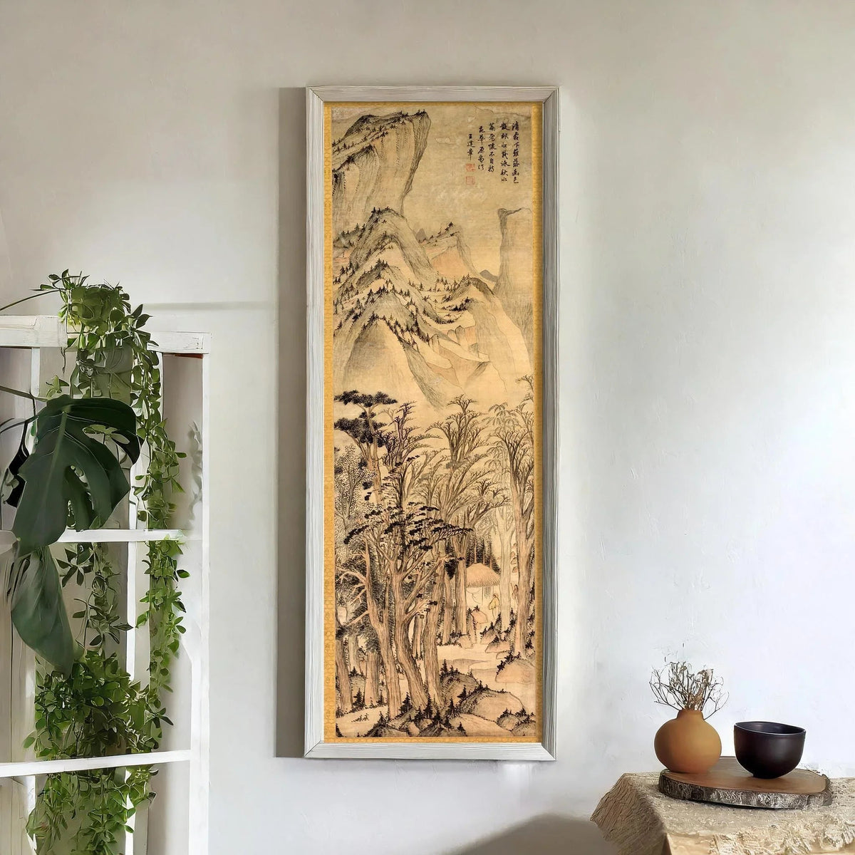Autumn Woods Giclee Print: Wang Jianzhang Chinese Sepia Artwork