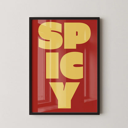 Impression d'art typographique épicée : Giclée Beaux-Arts (Encadrée ou non encadrée)