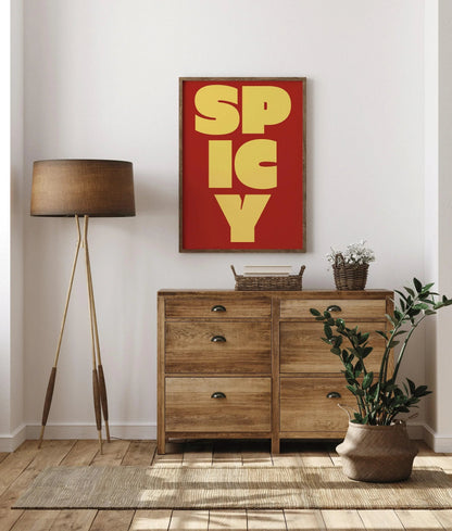 Impression d'art typographique épicée : Giclée Beaux-Arts (Encadrée ou non encadrée)
