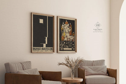 STATEMENT DUO Bauhaus Egon Schiele Ausstellung Posters |  | Mid-Century Modern Art Prints available framed