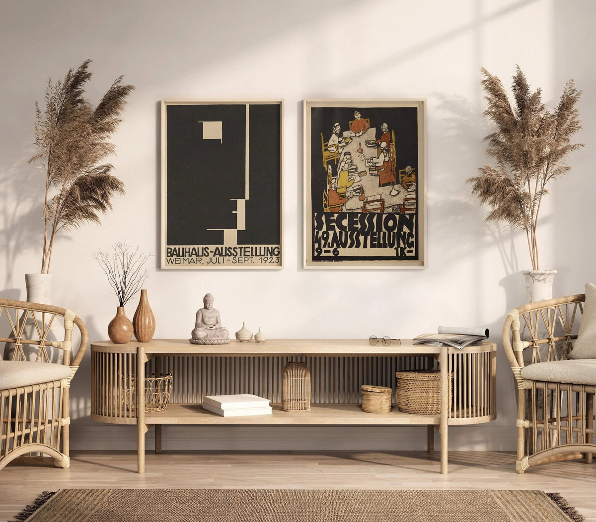 STATEMENT DUO Bauhaus Egon Schiele Ausstellung Posters |  | Mid-Century Modern Art Prints available framed