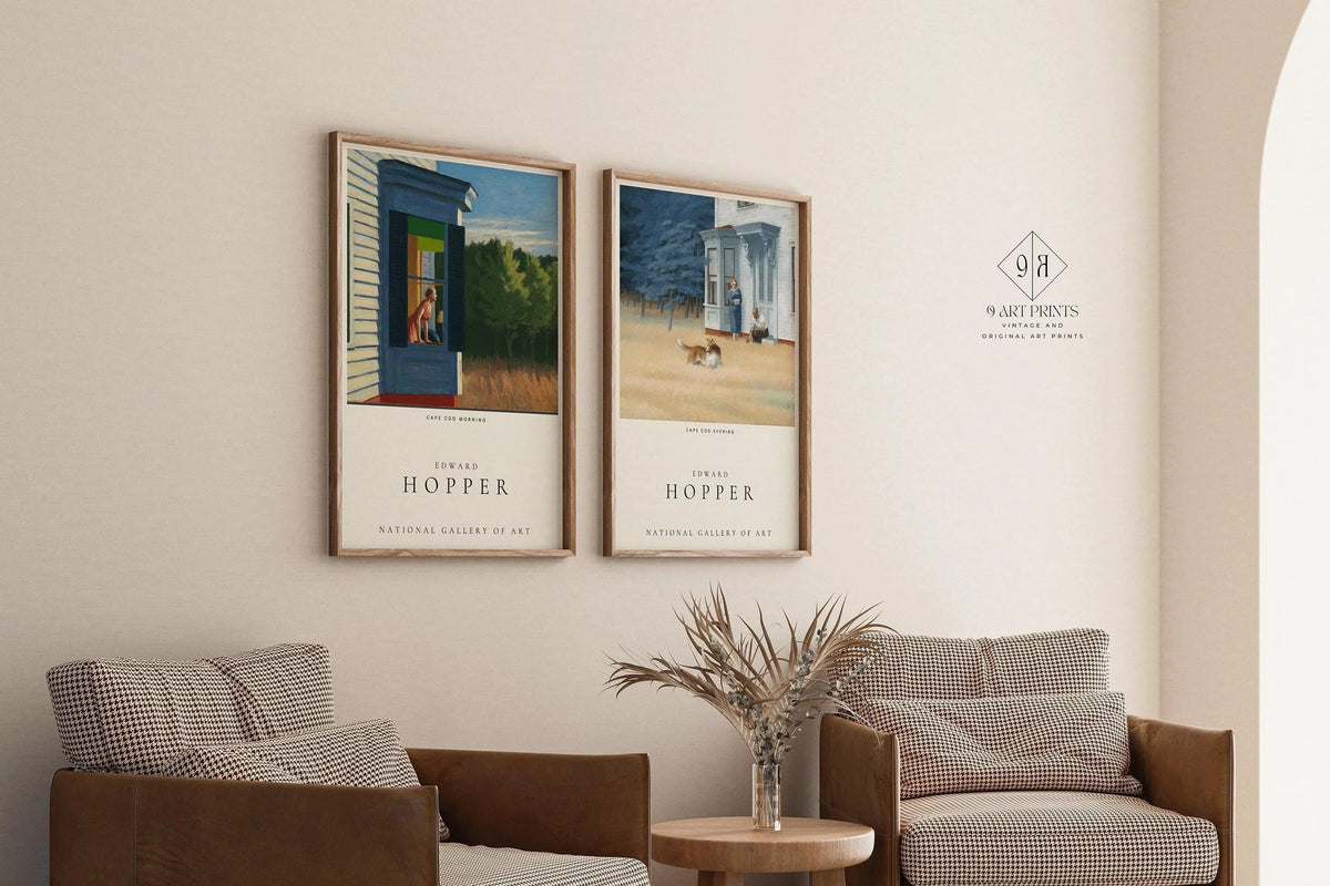 Edward Hopper Exhibition Poster Set: Cape Cod Morning and Evening