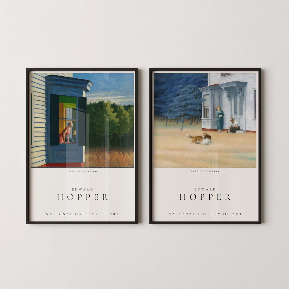 Edward Hopper Exhibition Poster Set: Cape Cod Morning and Evening