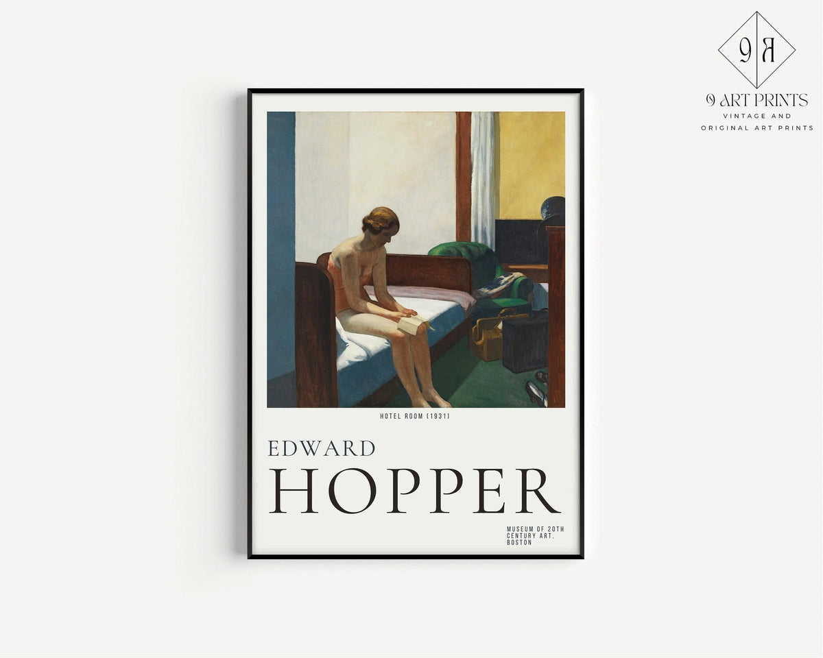 Edward Hopper Prints: New York Interior and Hotel Room Duo
