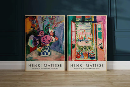 Lot d'estampes Henri Matisse : Nature morte aux pivoines et Fenêtre ouverte