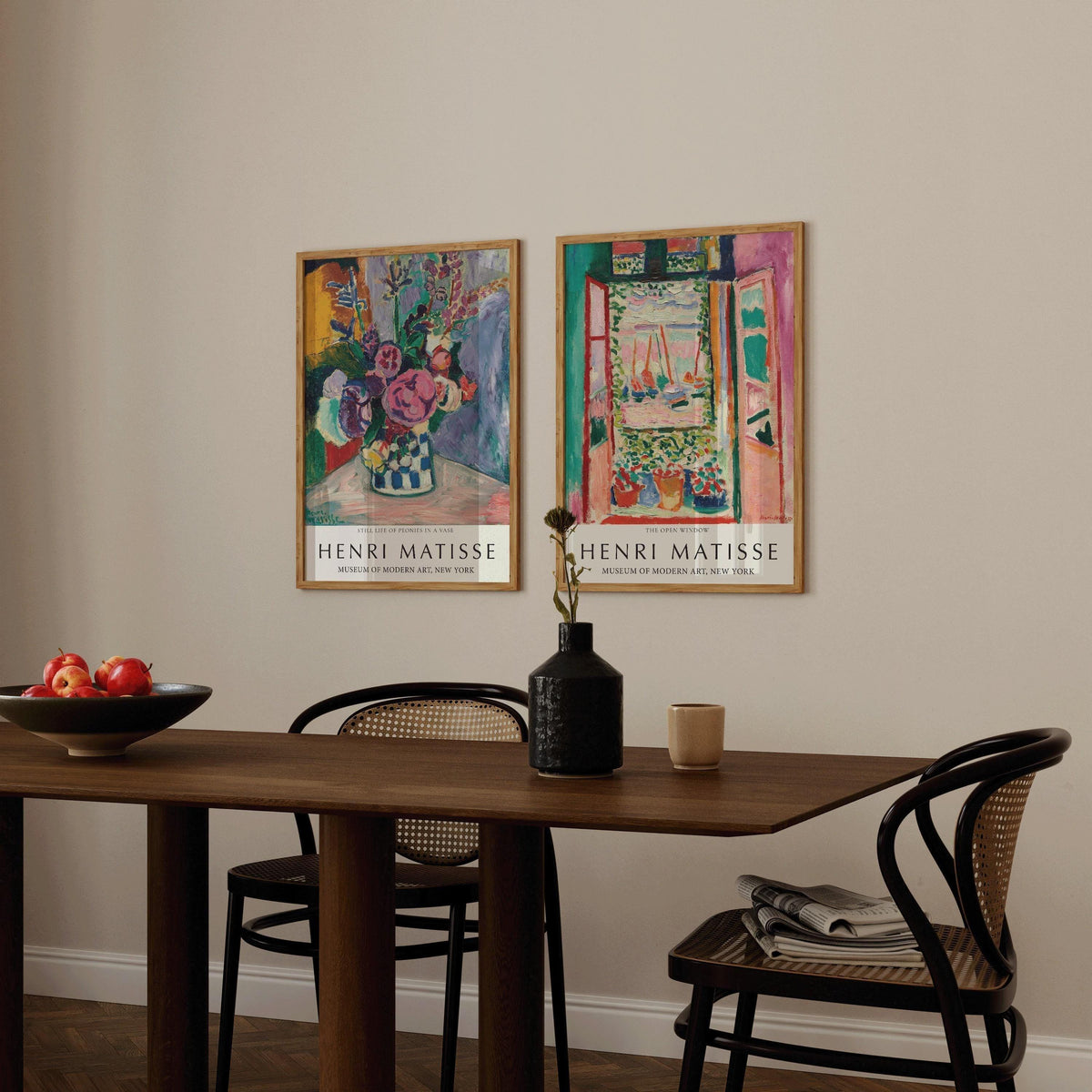 Lot d'estampes Henri Matisse : Nature morte aux pivoines et Fenêtre ouverte