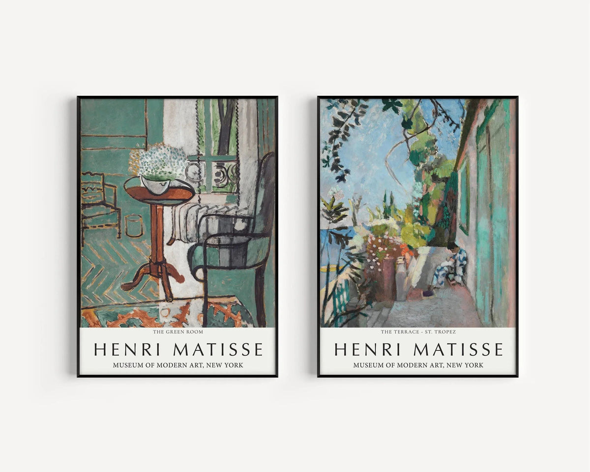 Lot d'impressions d'art Henri Matisse : La Chambre Verte & Saint-Tropez