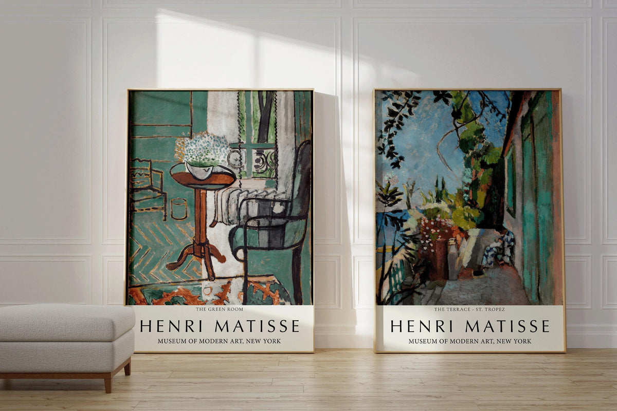 Lot d'impressions d'art Henri Matisse : La Chambre Verte & Saint-Tropez