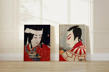 Natori Shunsen Kabuki Actor Prints: Japanese Shin Hanga Ukiyoe Poster Set