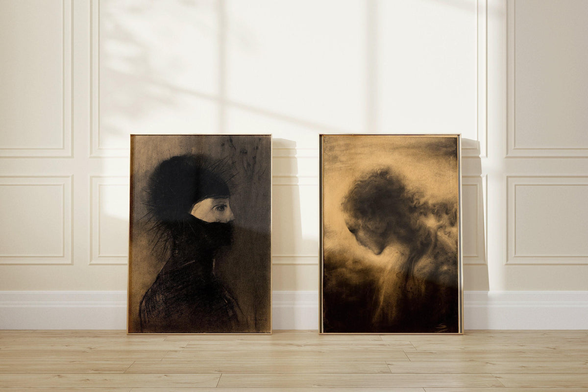 Odilon Redon & Estampes Stamkart : Décoration surréaliste Dark Academia