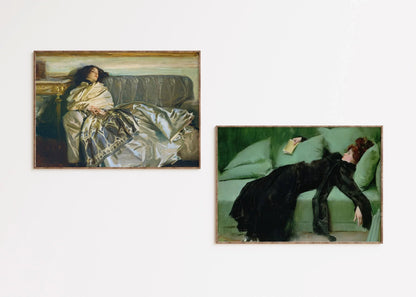 Ramon Casas & Sargent Art Print Duo: Tired Ladies Giclee