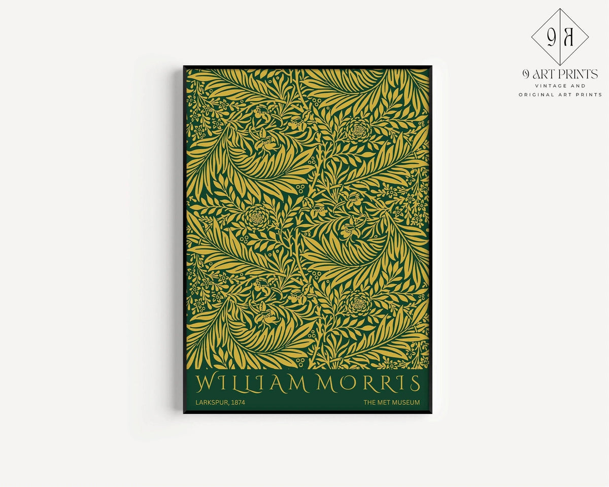 Lot d'impressions d'art Bauhaus William Morris Matisse : Vert Émeraude Or (Encadré ou Non Encadré)