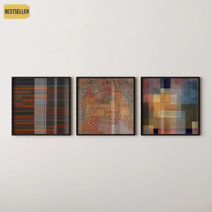 Trio Paul Klee : Impressions Giclée Beaux-Arts sur Papier Hahnemühle