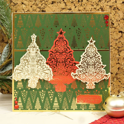 Sapins de Noël adhésifs pailletés