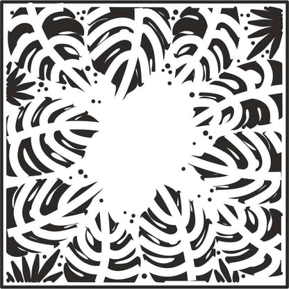 Pochoir Sue Wilson Feuilles tropicales 7 po x 7 po