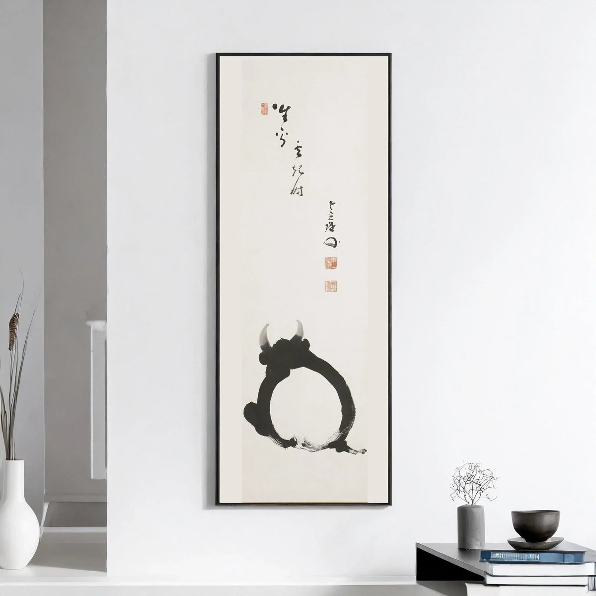 Takeda Mokurai : Estampe Giclée calligraphique Zen « Le bœuf blanc »
