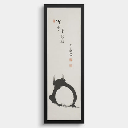 Takeda Mokurai : Estampe Giclée calligraphique Zen « Le bœuf blanc »