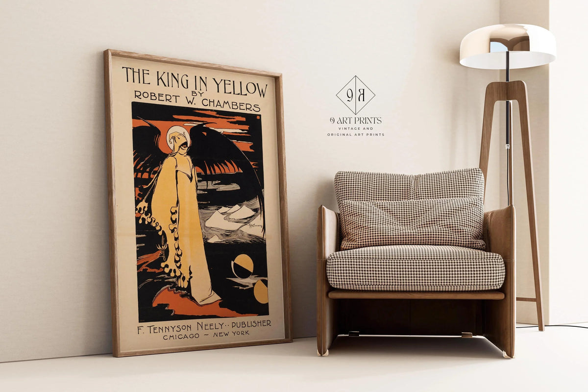 The King in Yellow Art Nouveau Print: Gothic Horror, Dark Academia
