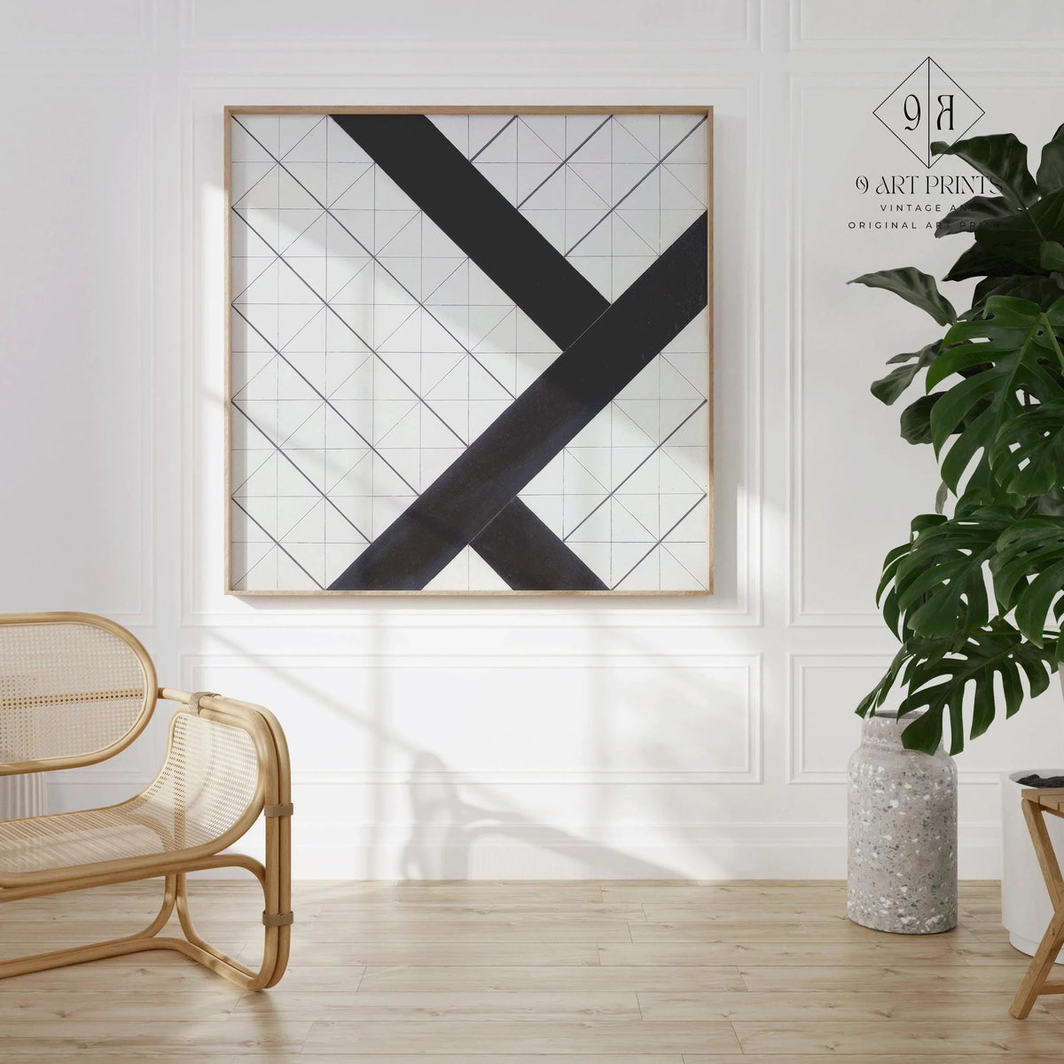 Theo van Doesburg Contre-composition VI Estampe : Art moderne Bauhaus (Encadré disponible)