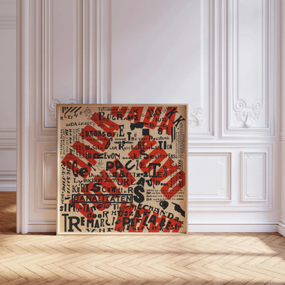 Theo Van Doesburg Dada Art Print: Mid-Century Modern Abstract Poster