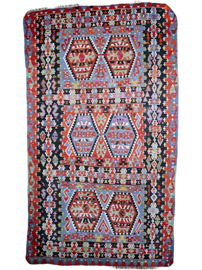 Turkish Uşak Eşme Kilim | 5' 7" x 10'