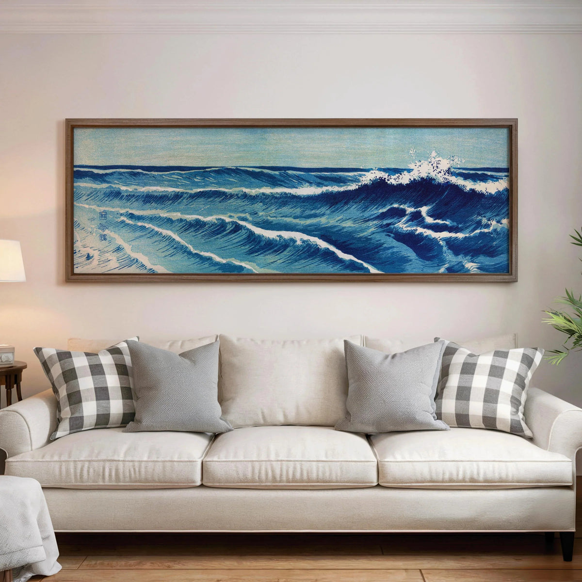 Estampe japonaise « Vagues de l'océan » de Uehara Konen, reproduction giclée
