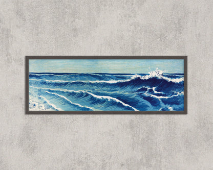 Estampe japonaise « Vagues de l'océan » de Uehara Konen, reproduction giclée