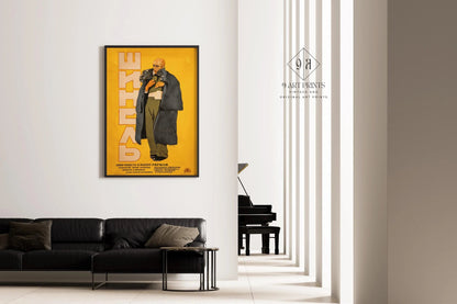 V. Strimaitis ‚Äì The Overcoat (Gogol) | Striking Soviet Film Poster in Yellow | Vintage Movie Print (available handframed or unframed)