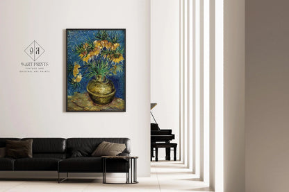Van Gogh Imperial Fritillaries Print: Giclee Fine Art, Handframed Option