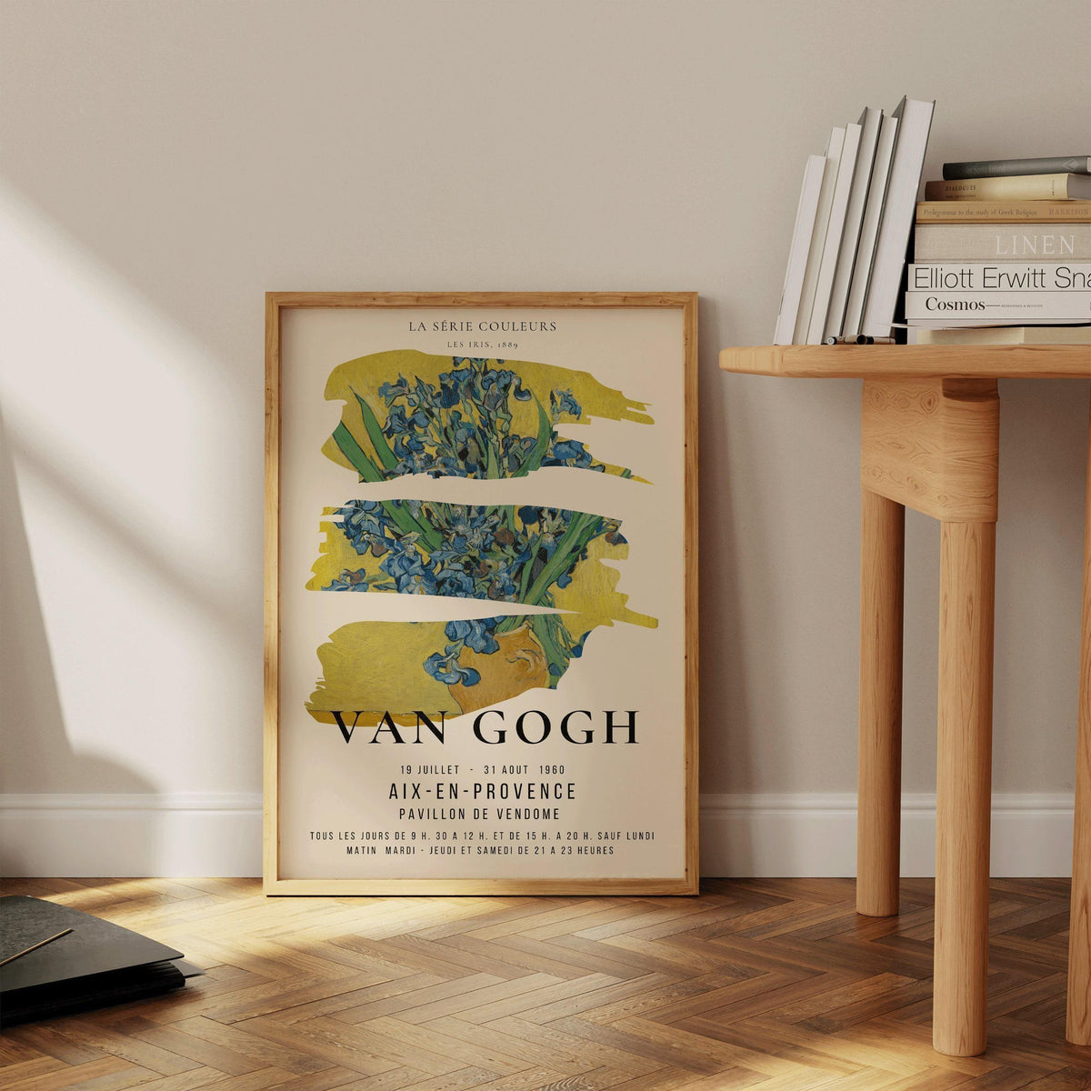 Van Gogh Irises Exhibition Poster: Fine Art Giclee Print