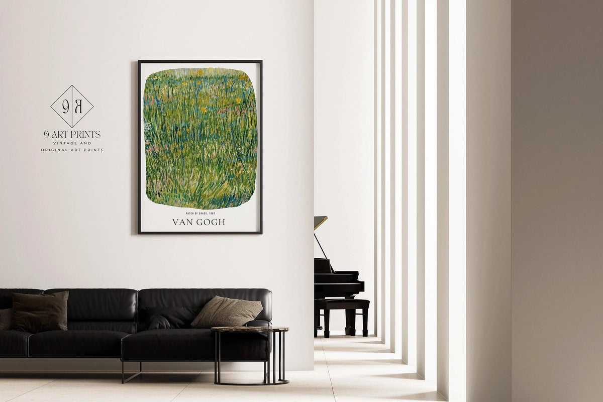 Vincent Van Gogh - Lopin d'herbe | Affiche d'exposition impressionniste classique emblématique, impression d'art (disponible encadrée à la main ou sans cadre)