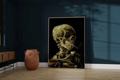 Vincent Van Gogh - Skeleton with Burning Cigarette | Iconic Classic Impressionist Fine Art Print (available handframed or unframed)